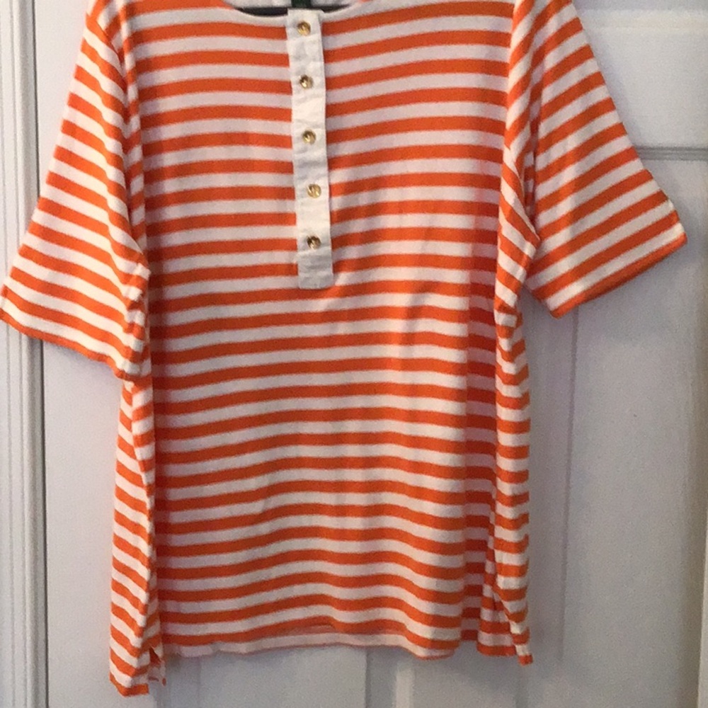 Orange Striped Kids Shirt